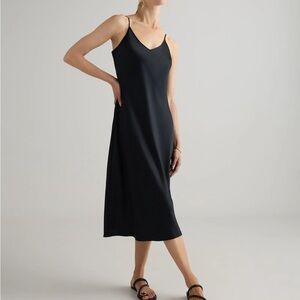 Quince silk slip dress